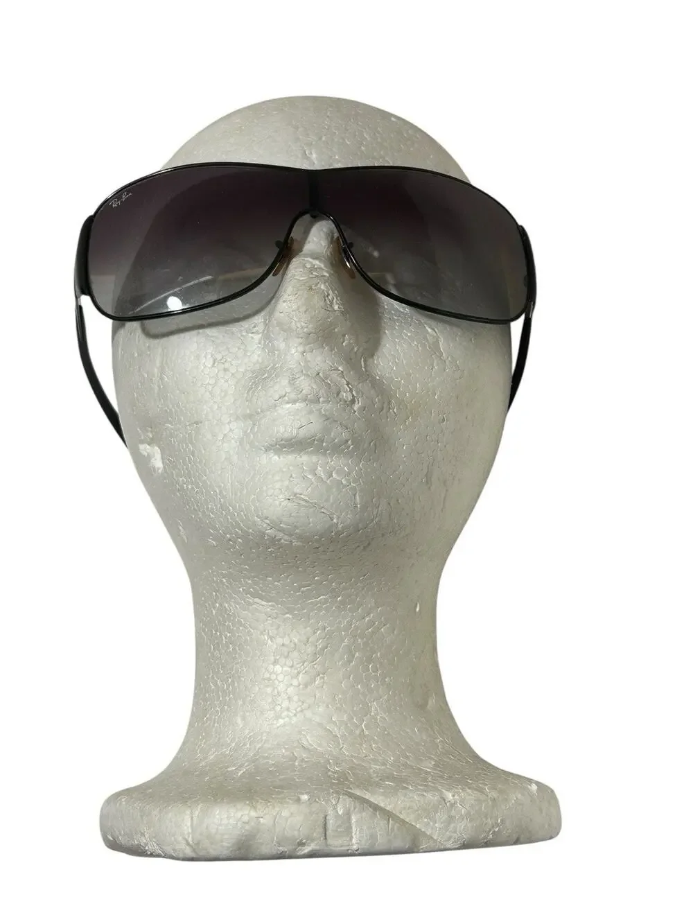 RARE Ray-Ban Shield Wrap Sunglasses Black (RB3321) READ